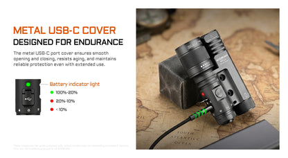 Acebeam Terminator M1 2.0 – Dual Head Zoomable LEP + LED Flashlight with Red Light **Will ship around August 16th***