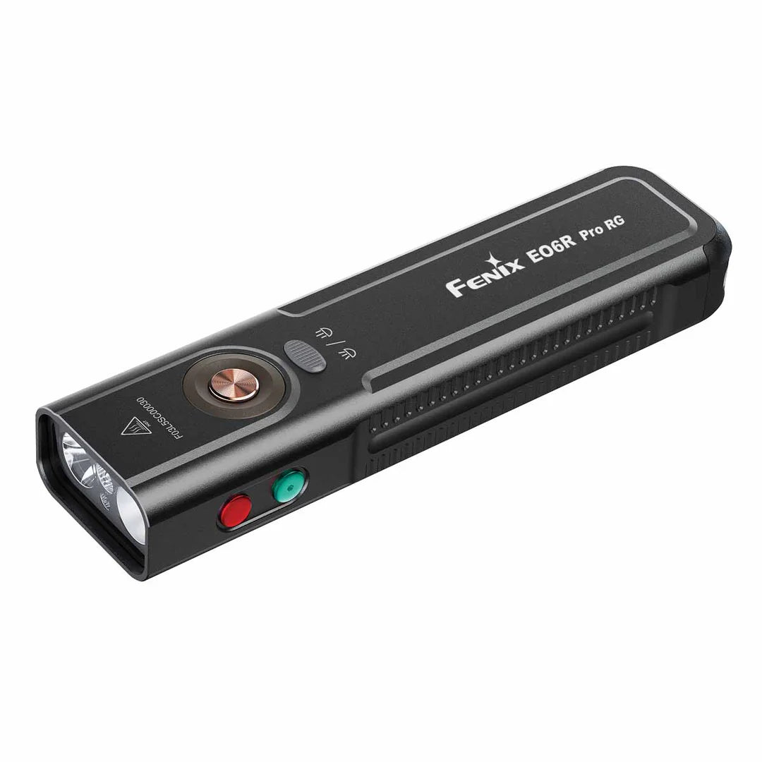 “Fenix E06R Pro RG flat EDC flashlight – rechargeable compact multi-mode torch with options”