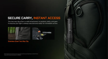 “Acebeam W20 LEP flashlight with wide-angle spill – long-range high-performance search light”