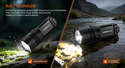 “Acebeam X30 high-power dual-source search light – Long-range professional LED flashlight”