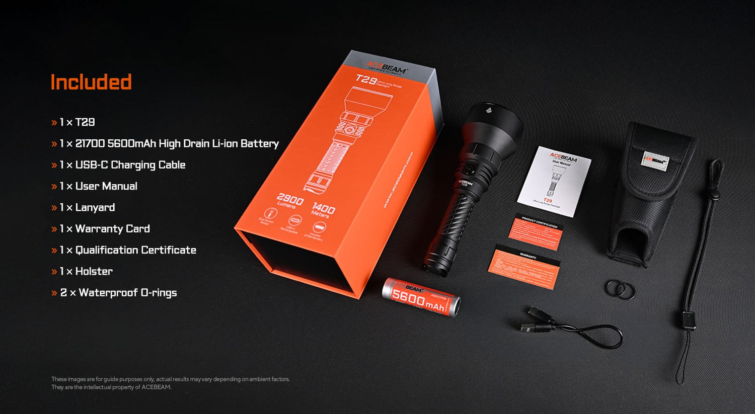 “Acebeam T29 long-range hunting flashlight – High-throw LED for outdoor and night hunting”