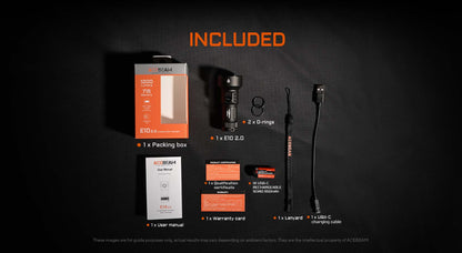 “Acebeam E10 2.0 long-range EDC flashlight – Compact high-throw LED torch”