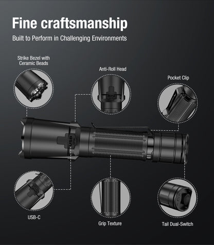 “Klarus XT11GT Pro v3.0 tactical flashlight – High-output rechargeable duty torch”