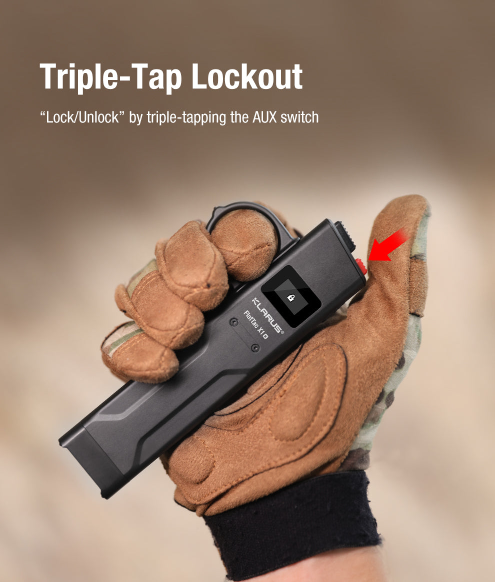 “Klarus FlatTac X1 ultra slim EDC flashlight – Compact tactical everyday carry torch”