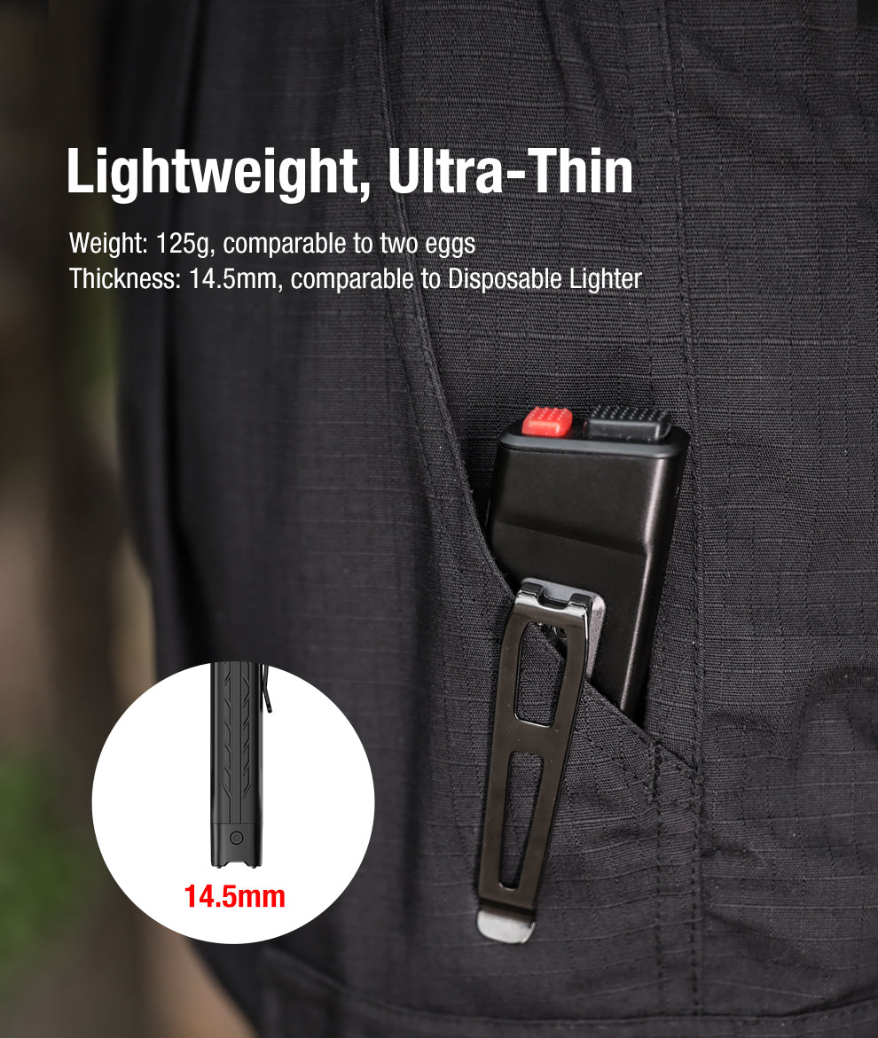 Klarus FlatTac X1 Ultra Slim EDC Flashlight - Options