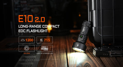 “Acebeam E10 2.0 long-range EDC flashlight – Compact high-throw LED torch”