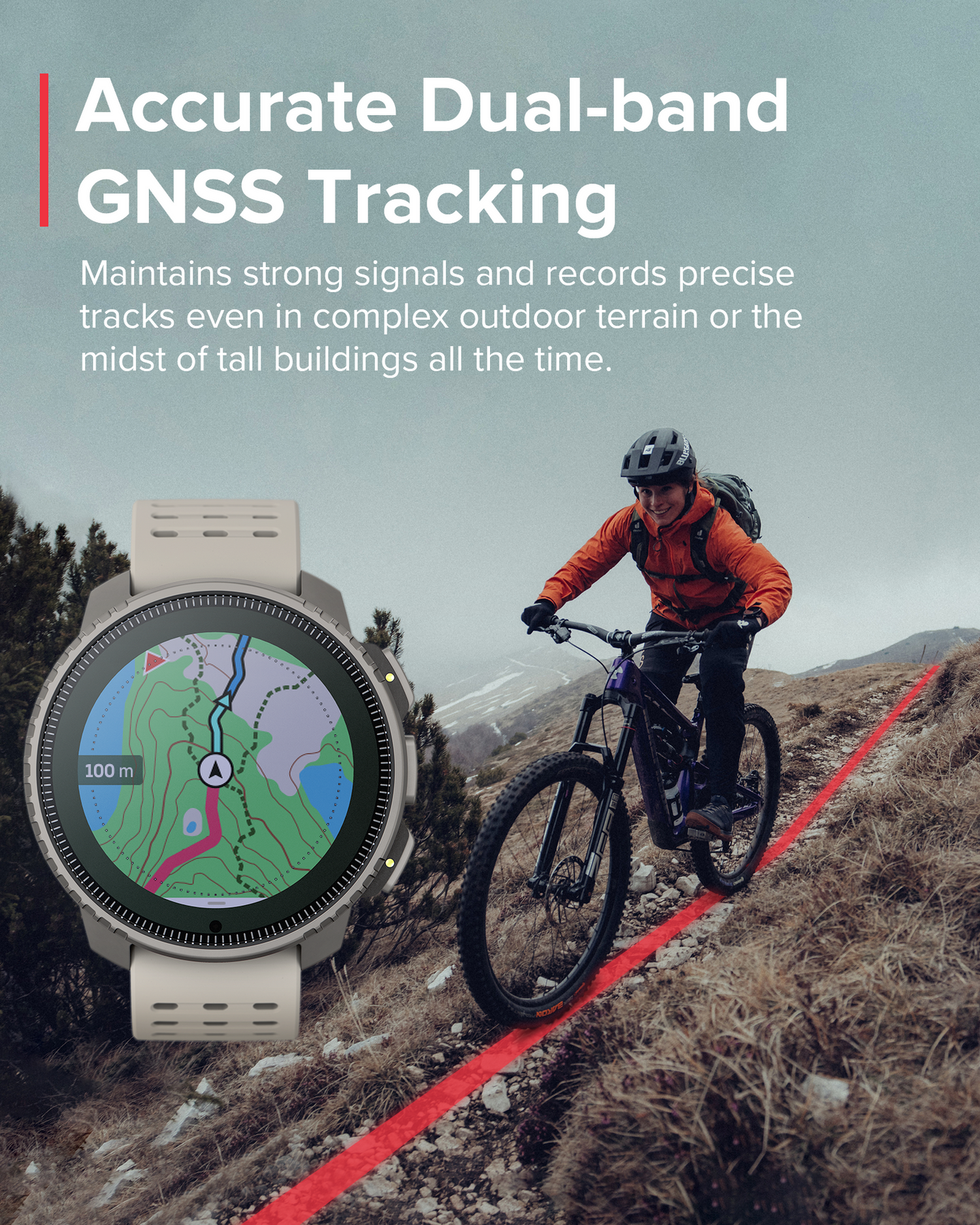 Suunto Vertical Sports Watch with GPS navigation, solar charging, and durable outdoor design for cycling and fitness tracking