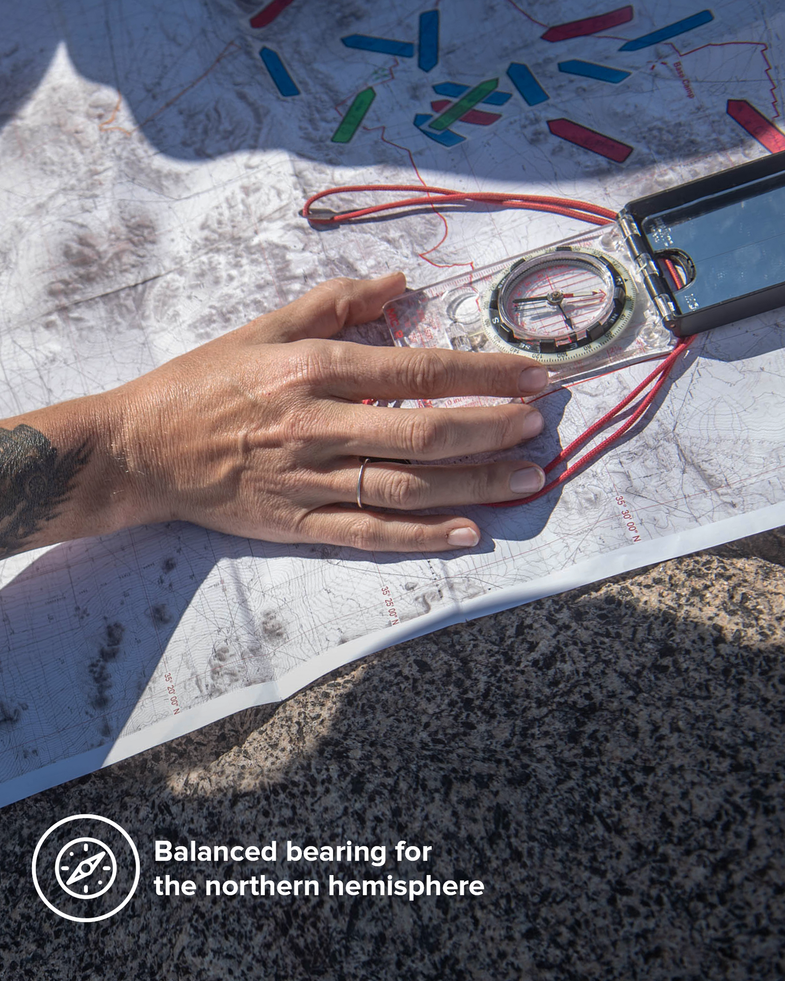 Suunto MC-2 NH mirror compass with sighting mirror and declination adjustment for accurate outdoor navigation