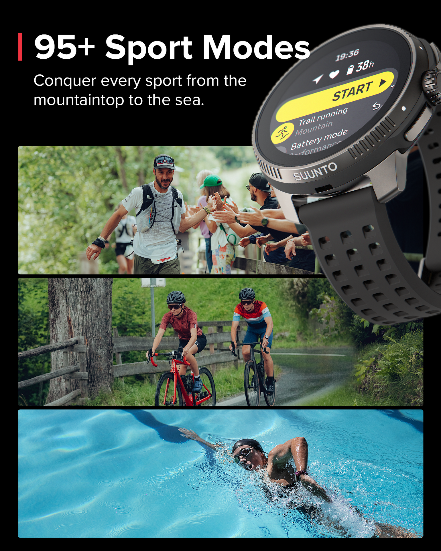 Suunto Race GPS sports watch with advanced performance tracking for cycling, running, and endurance athletes
