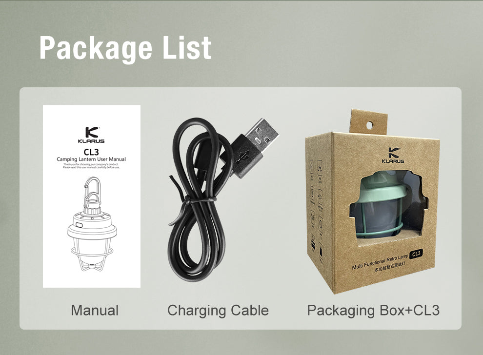 “Klarus CL3 multifunctional mini lantern – Compact rechargeable outdoor lantern with options”