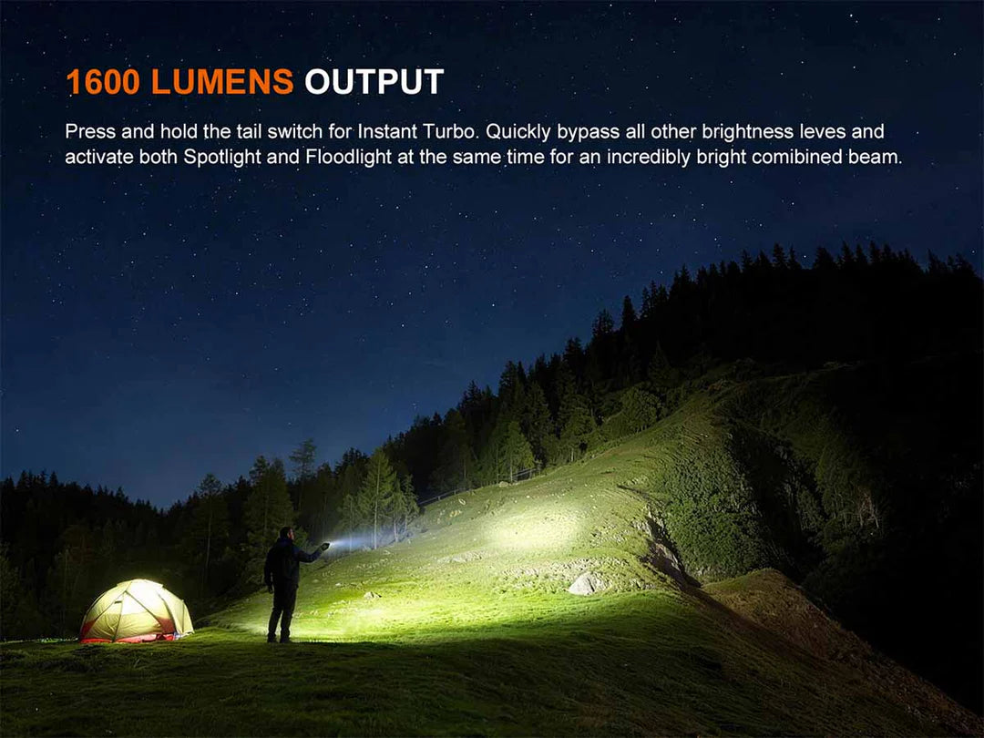 Fenix E08R UE – Flat EDC Flashlight with Green Laser, Body Lights &amp; Digital Dice - Options