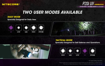 “Nitecore P20i 1800 lumen UV tactical flashlight – Rechargeable high-output duty torch”