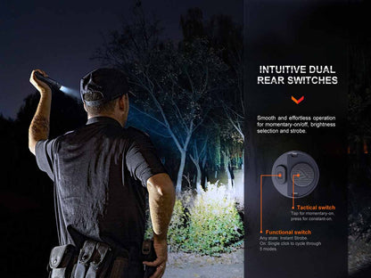 Fenix PD36R Pro compact rechargeable tactical LED flashlight with USB-C fast charging