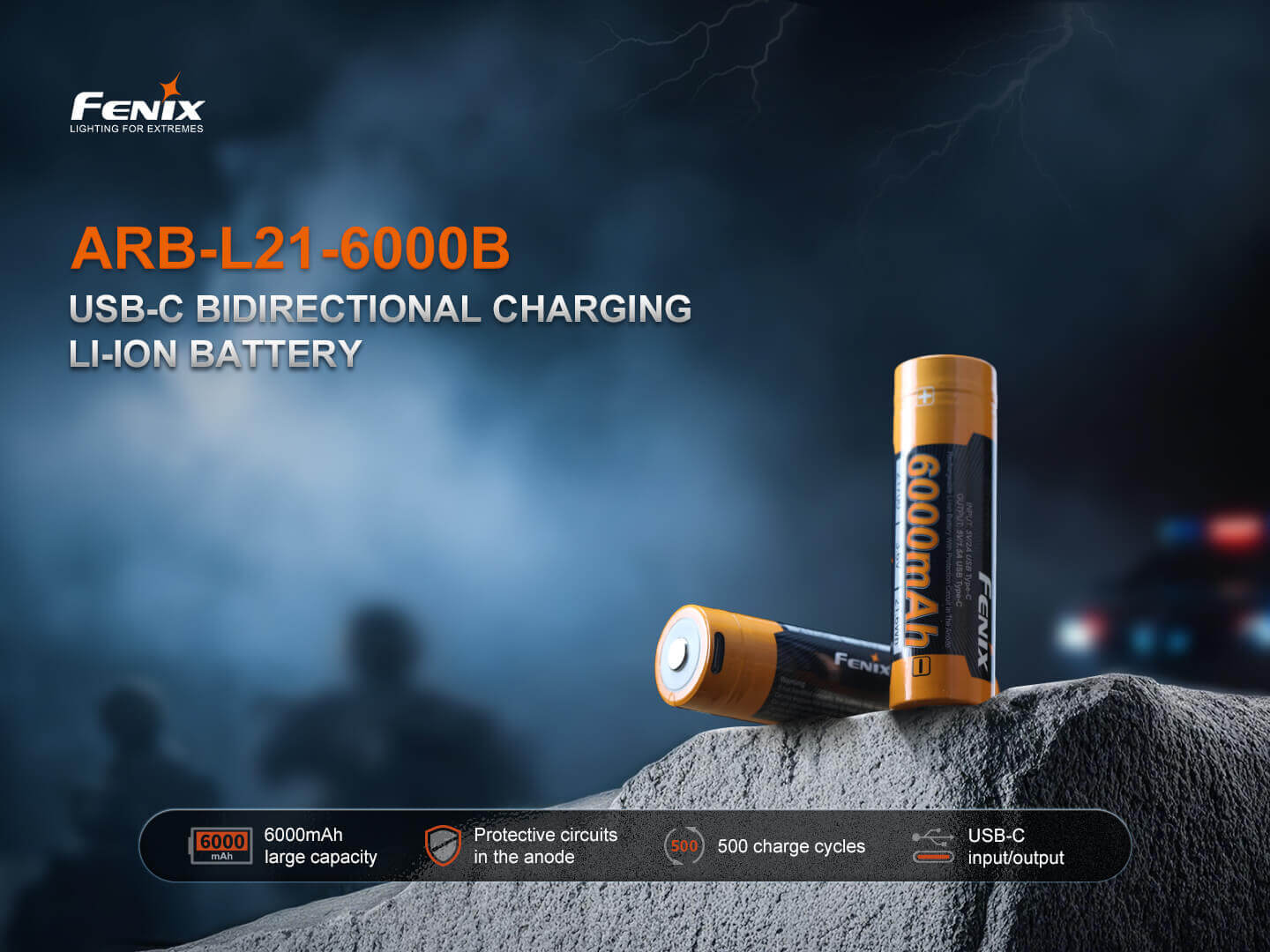 Fenix ARB-L21-6000B Li-ion Battery – 6000mAh USB-C Power Bank