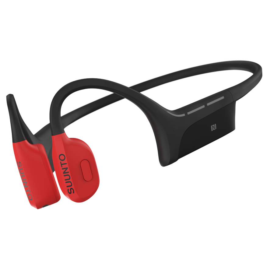 Suunto Wing open-ear wireless sports headphones designed for cycling, running, and outdoor training