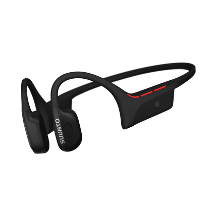 Suunto Wing 2 open-ear sports headphones designed for cycling, running, and outdoor training with wireless Bluetooth connectivity