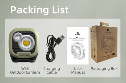 “Klarus WL3 1500 lumens LED work light – Rechargeable portable work light with selectable options”