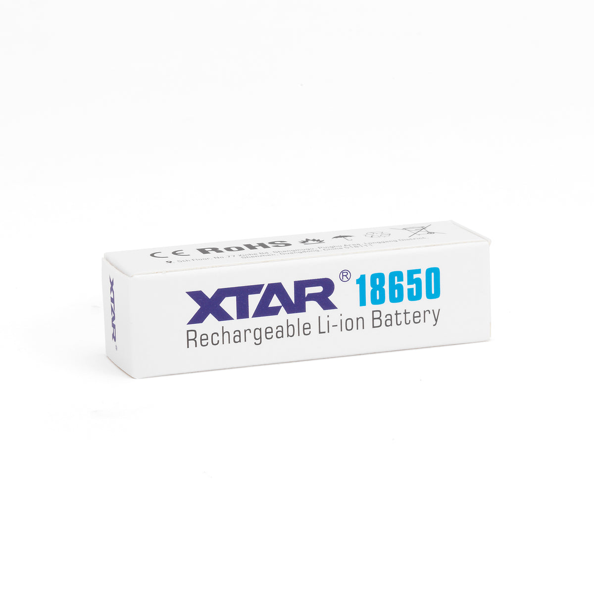 “XTAR 18650 3500mAh button top rechargeable Li-ion battery – High-capacity flashlight battery”
