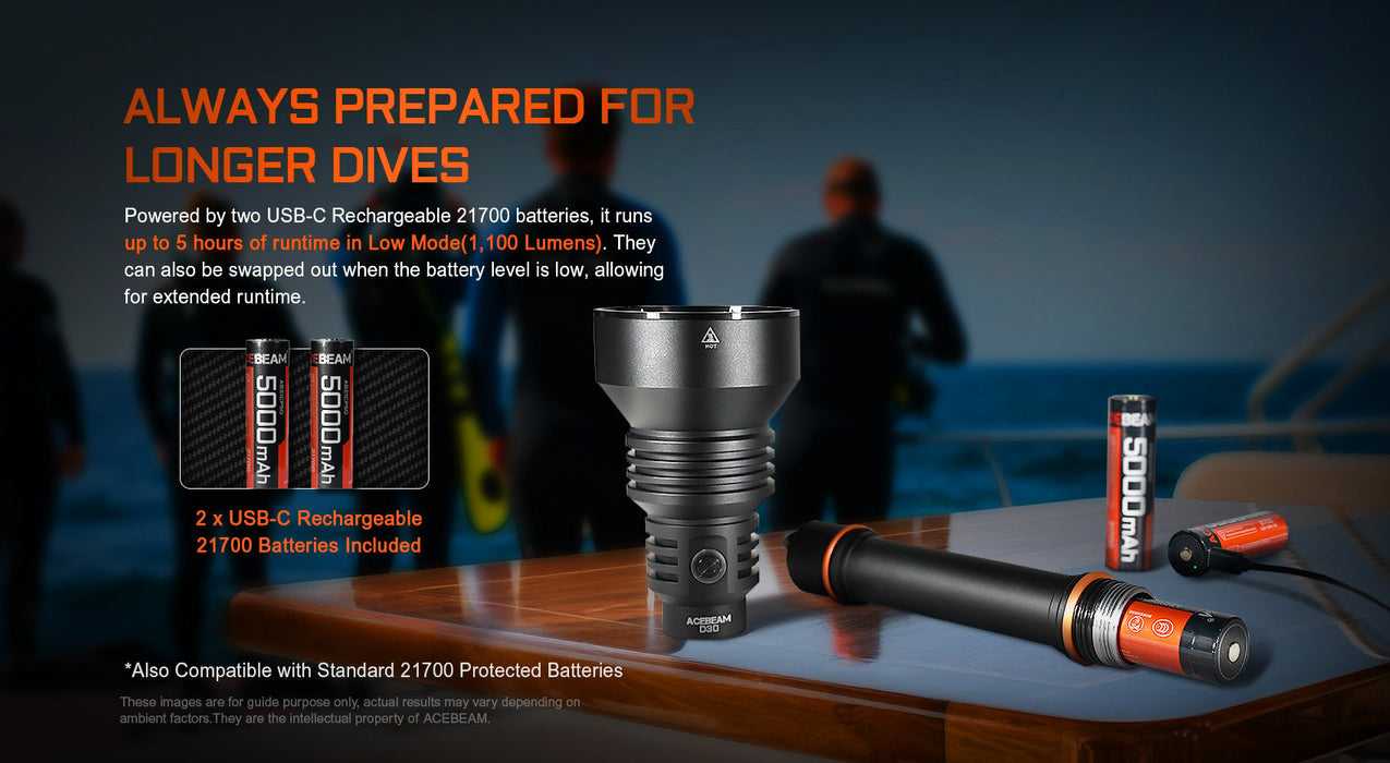 Acebeam D30 Diving Flashlight Flashlight Acebeam 