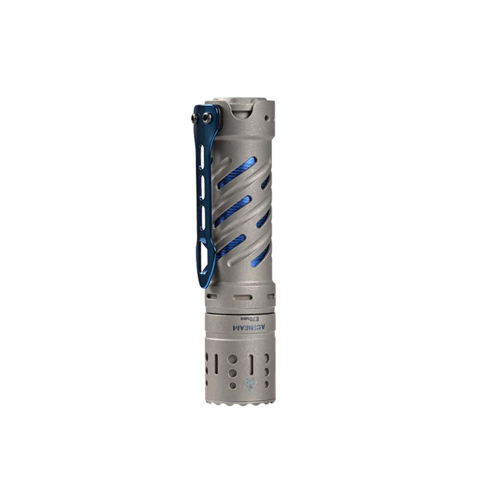 Acebeam E70-TI titanium EDC LED flashlight with 3750 lumens brightness for everyday carry and outdoor professional use