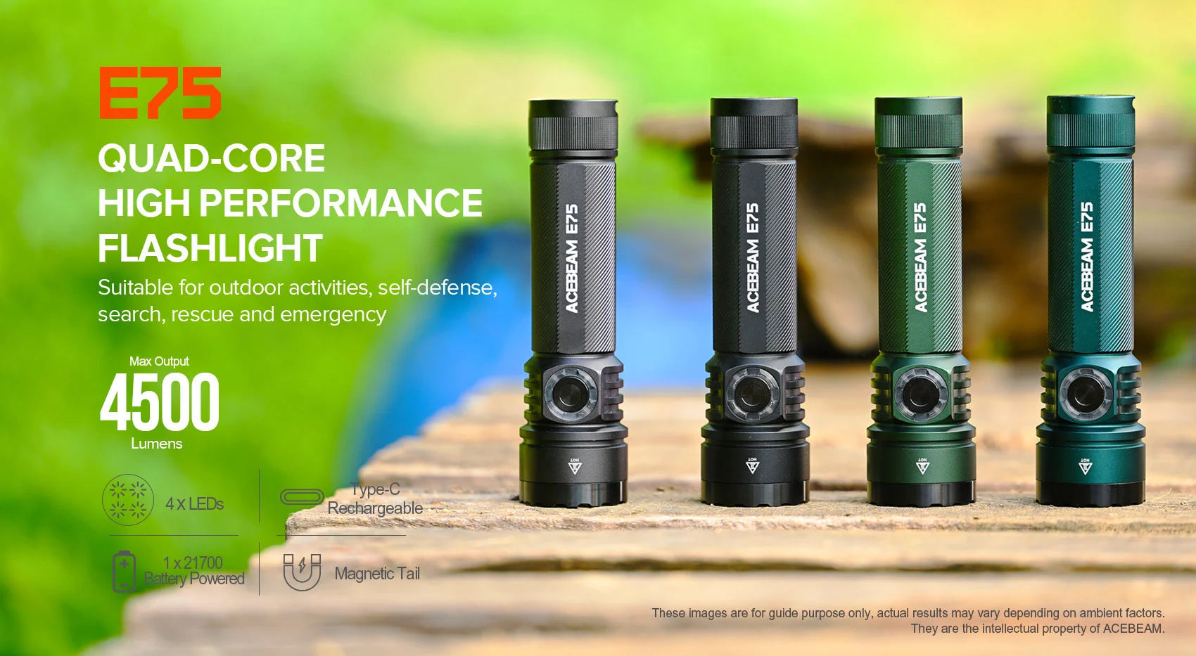 Acebeam E75 High-performance LED Flashlight - Options ***Will ship around November 25th*** Flashlight Acebeam 