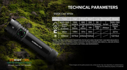 Acebeam E75 High-performance LED Flashlight - Options ***Will ship around November 25th*** Flashlight Acebeam 