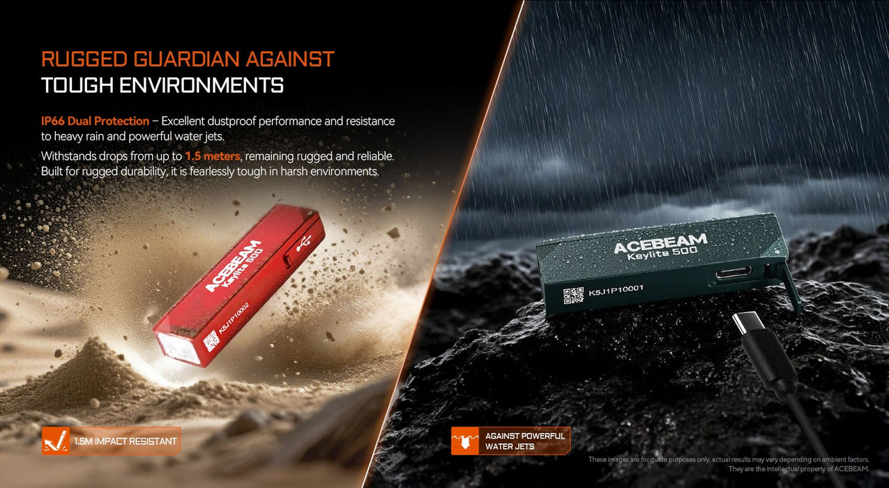 Acebeam Keylite 500 Lumen Keychain Flashlight - Options Keychain LED Flashlight Acebeam 