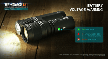 Acebeam Terminator M1 Dual Head LEP/LED Flashlight (Limited Edition) - OD Green ***Will ship around November 25th*** Flashlight Acebeam 