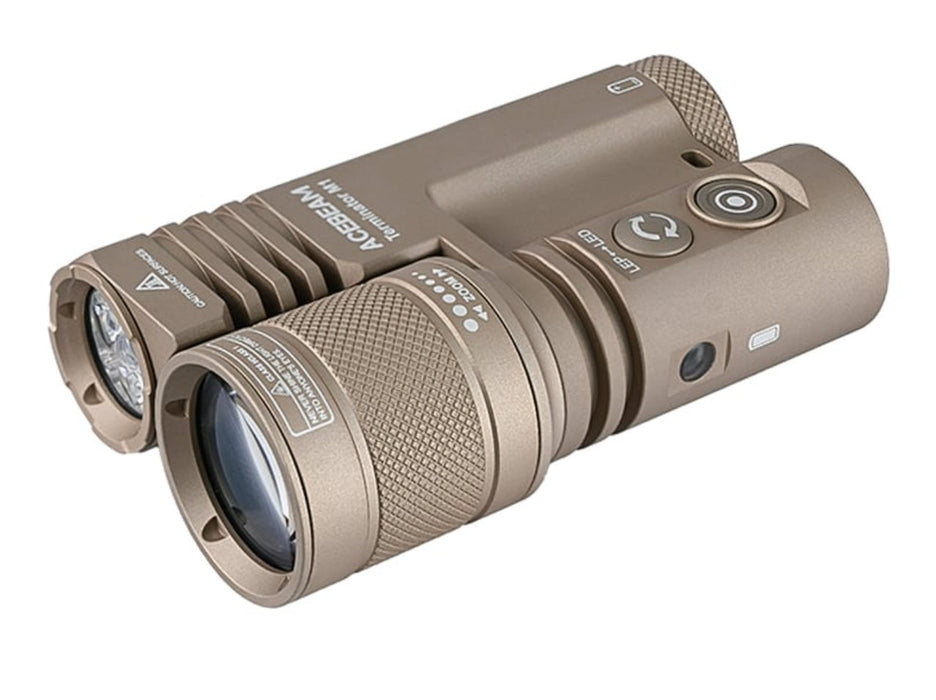 Acebeam Terminator M1 Dual Head LEP/LED Flashlight (Limited Edition) - Option Flashlight Acebeam Desert 
