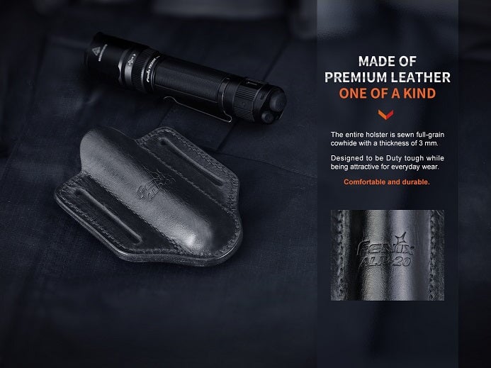 Fenix ALP-20 Leather Holster | Open-Top Flashlight Holder