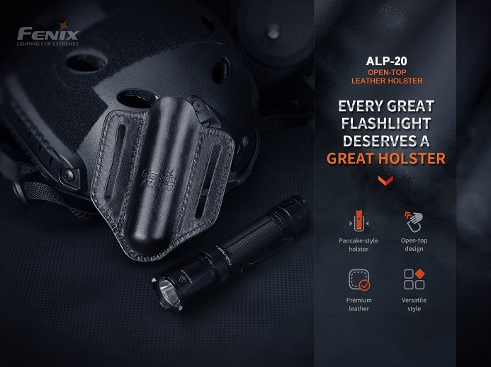 Fenix ALP-20 Leather Holster | Open-Top Flashlight Holder