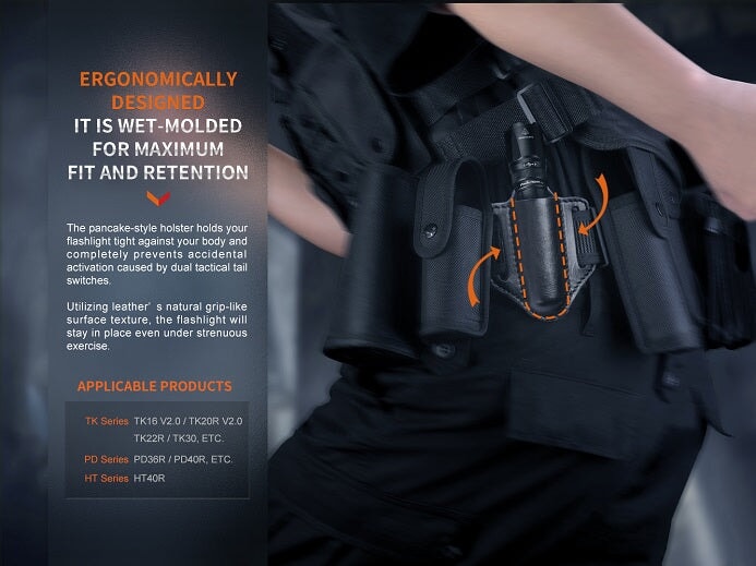 Fenix ALP-20 Leather Holster | Open-Top Flashlight Holder