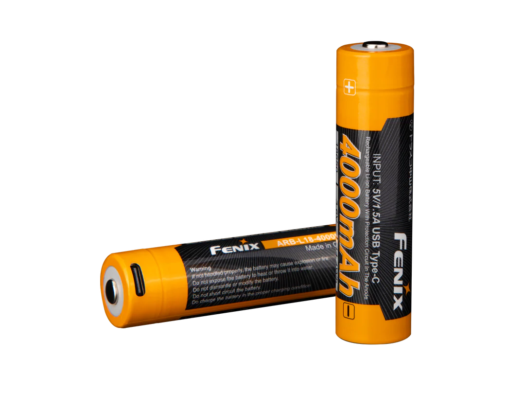 Fenix ARB-L18-4000U High-Capacity USB Rechargeable 18650 Battery - 4000mAh