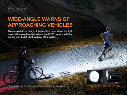 Fenix BC26R Ultra Bright Rechargeable Bicycle Light + BC05R V2.0 COMBO PACK