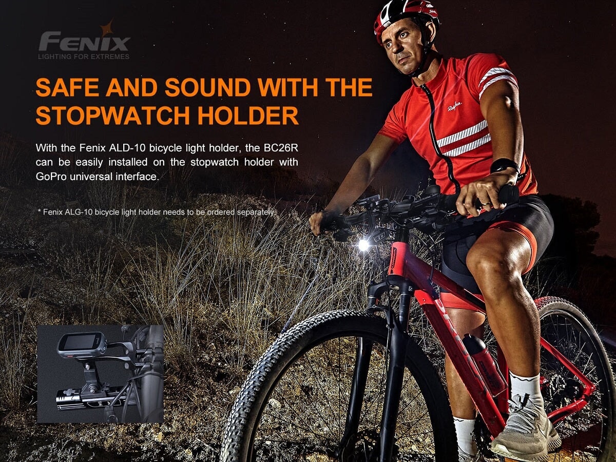 Fenix BC26R Ultra Bright Rechargeable Bicycle Light + BC05R V2.0 COMBO PACK