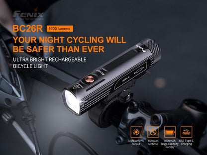 Fenix BC26R Ultra Bright Rechargeable Bicycle Light + BC05R V2.0 COMBO PACK