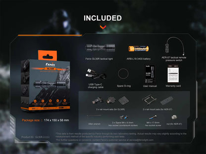 Fenix GL30R – Weapon-Mounted Tactical Flashlight with AER-07 Remote Switch ***Will ship around August 6th***