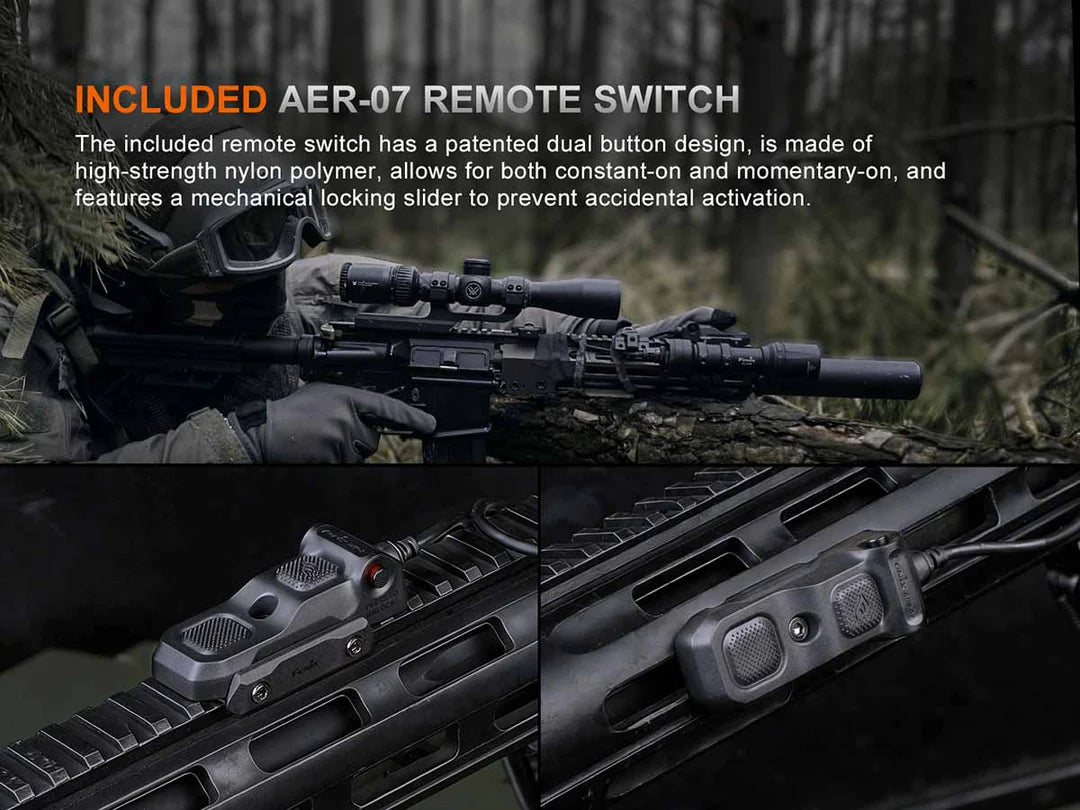 Fenix GL30R – Weapon-Mounted Tactical Flashlight with AER-07 Remote Switch ***Will ship around August 6th***