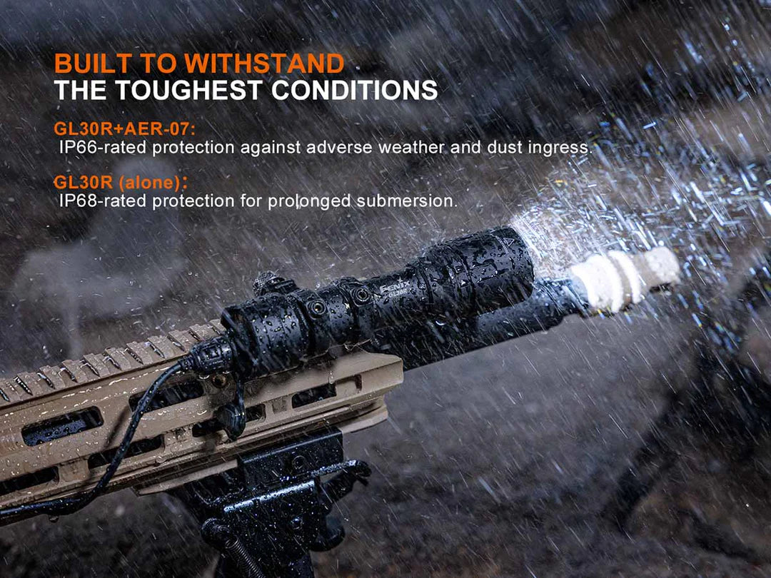 Fenix GL30R – Weapon-Mounted Tactical Flashlight with AER-07 Remote Switch ***Will ship around August 6th***