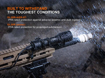 Fenix GL30R – Weapon-Mounted Tactical Flashlight with AER-07 Remote Switch ***Will ship around August 6th***