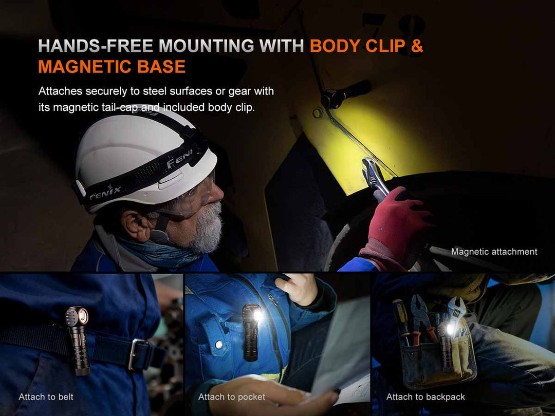 “Fenix HM61R V3.0 multifunctional rechargeable headlamp – High-output magnetic LED headlamp”