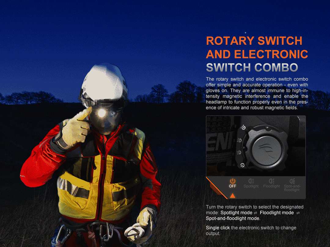 Fenix HP35R SAR Edition LED Headlamp - 4000 Lumens *** Special Order *** Headlamp Fenix 