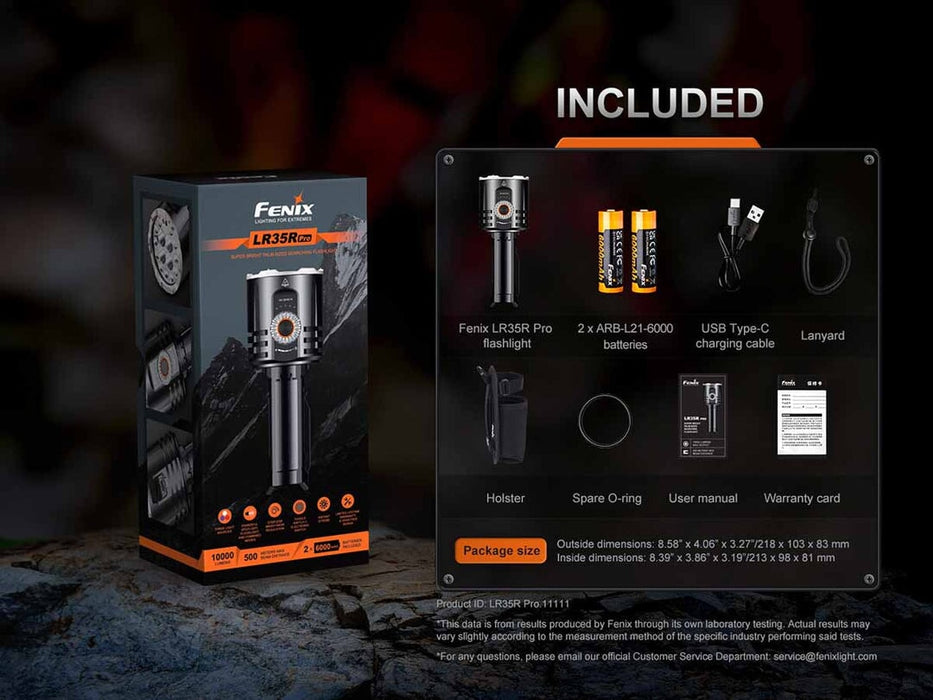 Fenix LR35R Pro 10000 Lumen Rechargeable LED Flashlight Flashlight Fenix 