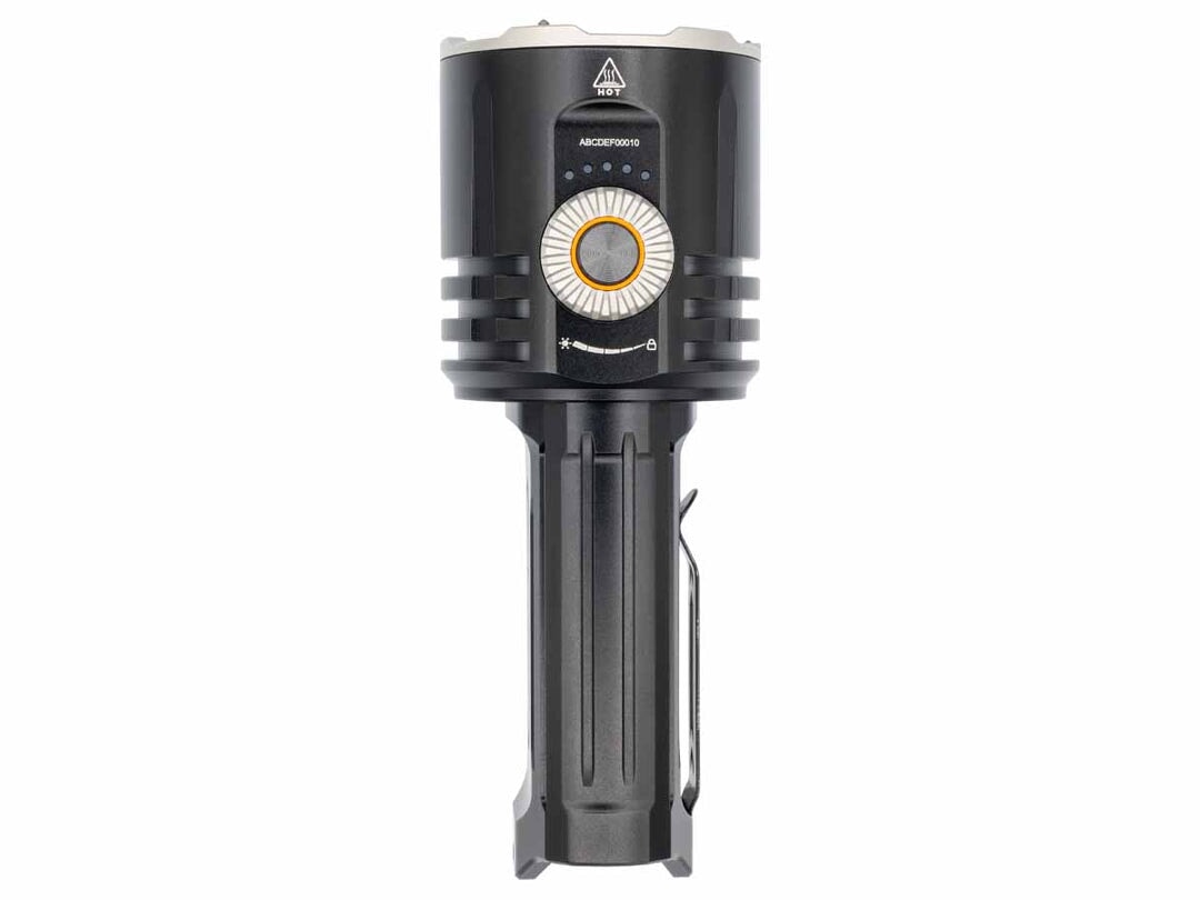 Fenix LR35R Pro rechargeable LED flashlight with 10,000 lumens brightness for tactical and outdoor applications