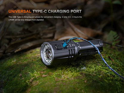 Fenix LR36R white laser search flashlight with 10,000 lumens brightness for rescue and professional outdoor lighting