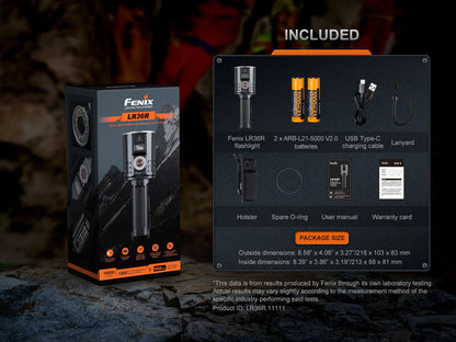 Fenix LR36R white laser search flashlight with 10,000 lumens brightness for rescue and professional outdoor lighting