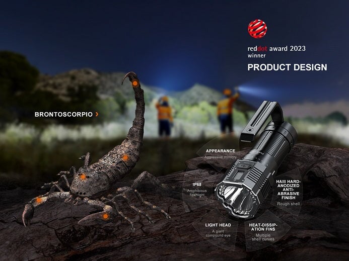 Fenix LR60R powerful rechargeable LED flashlight with 21,000 lumens brightness for search, rescue, and professional applications