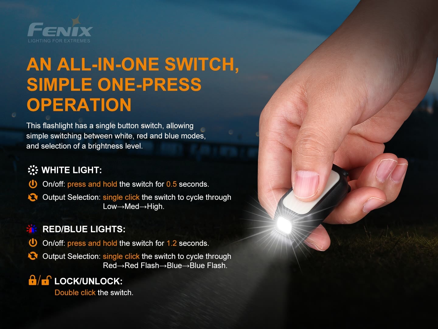 Fenix MINI-LITE Compact EDC Flashlight EDC LED Flashlight Fenix 