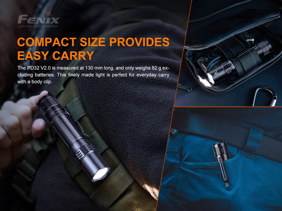 Fenix PD32 V2.0 Rechargeable Tactical LED Flashlight Flashlight Fenix 