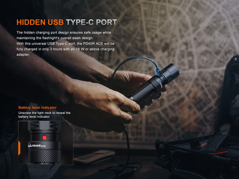 Fenix PD45R Rechargeable Tactical LED Flashlight Flashlight Fenix 